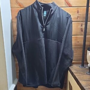 PGA Tour NWT  Black Quarter-Zip with Gray Trim XXL D0307